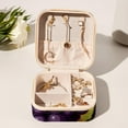 thumbnail image 6 of Grape Portable Square Jewelry Box Organizer for Rings, Earrings, Necklaces, Bracelets - for Girls and Women, 6 of 6