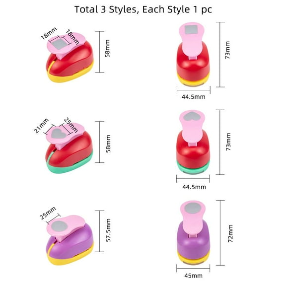 1 set Embossing DIY Paper Printing Card Cutter with Alloy Findings Mix Shapes Mixed color 3pcs/set