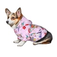 thumbnail image 7 of Fotbe Christmas Unicorns Print Small Dog Sweater Hoodies Pet Grey Hooded Soft Fleece Sweatshirts with Pocket Fall Winter Puppy Cat Sweaters Warm Clothes-X-Small, 7 of 7