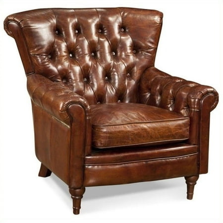 Moe S New Castle Tufted Leather Club Arm Chair In Brown Moe S New Castle Tufted Leather Club Arm Chair In Brown