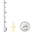 thumbnail image 2 of 10k Yellow Gold Womens Mens Unisex Cross Religious Charm Pendant Pendant Necklace for Men Women, 2 of 3