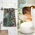 thumbnail image 6 of Coolnut Embroidery Floral Butterfly Hand Towels 2 Pieces, Cotton Bath Towel for Drying Face Hands Body Decorative Water Absorbent Lightweight Towels for Bathroom Ktichen Travel Gym, 16"x28", 6 of 6