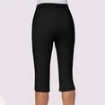 thumbnail image 7 of UAMVSH Capri Pants for Women Trendy Side Slit Work Lounge Cropped Pants with Pockets Basic Drawstring Elastic Waist Casual Athletic Capris, 7 of 7