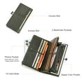 thumbnail image 3 of Contact's Kiss Lock Wallets for Women Genuine Leather Credit Card Holder with RFID Blocking Large Capacity ,Valentine Gift(Green), 3 of 7
