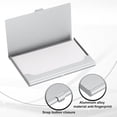 thumbnail image 3 of ABCISI Business Card Holder, 10Pcs Aluminum Metal Card Case, Long-Term Use Without Fading, Professional Pocket Card Holder for Name Card Credit Card Gift Cards ID Cards, Easy to Carry, Silver, 3 of 11
