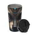 thumbnail image 2 of Logiee Tribal Style Raccoon Print Stainless Steel Coffee Tumbler, Travel Coffee Mug, Insulated Coffee Mug with Lid, Spill Proof Coffee Cup, Portable Thermal Mug, 2 of 8