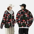 thumbnail image 6 of Kll Red Mushrooms Print Men'S Women’s Upf 50+ Sun Protection Outdoor Hoodie Jacket Long Sleeve Fishing Hiking Performance Shirt- Small, 6 of 8