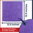 thumbnail image 4 of USANOOKS Microfiber Cleaning Cloth for Kitchen, Home & Automotive -Purple- Pack of 12 (12.5"x12.5"), 4 of 7