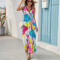 thumbnail image 5 of Flamingo Pattern Sleeveless Dress Woman Fashion Long Dresses Women's Summer Suit Dress 2025, 5 of 6