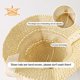 thumbnail image 3 of Circunferencia de la cabeza 52 cm Sombrero de paja de verano para niños Sombrero de pescador de encaje lindo Sombrero para el sol para bebé, 3 of 5