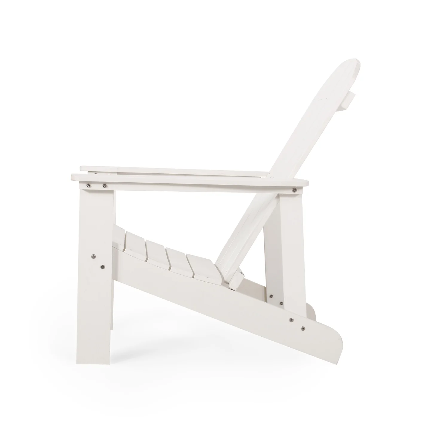 KUIKUI Classic Pure White Outdoor Solid Wood Adirondack Chair Garden Lounge Chair - image 2 of 5