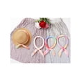 thumbnail image 6 of INSPIRE CHIC Women's Rainbows Bowknot Printed Scarves, 21.7x21.7" Small Square Blended Cotton Gauze Headscarf 21.7x21.7" Beige Bowknot, 6 of 6