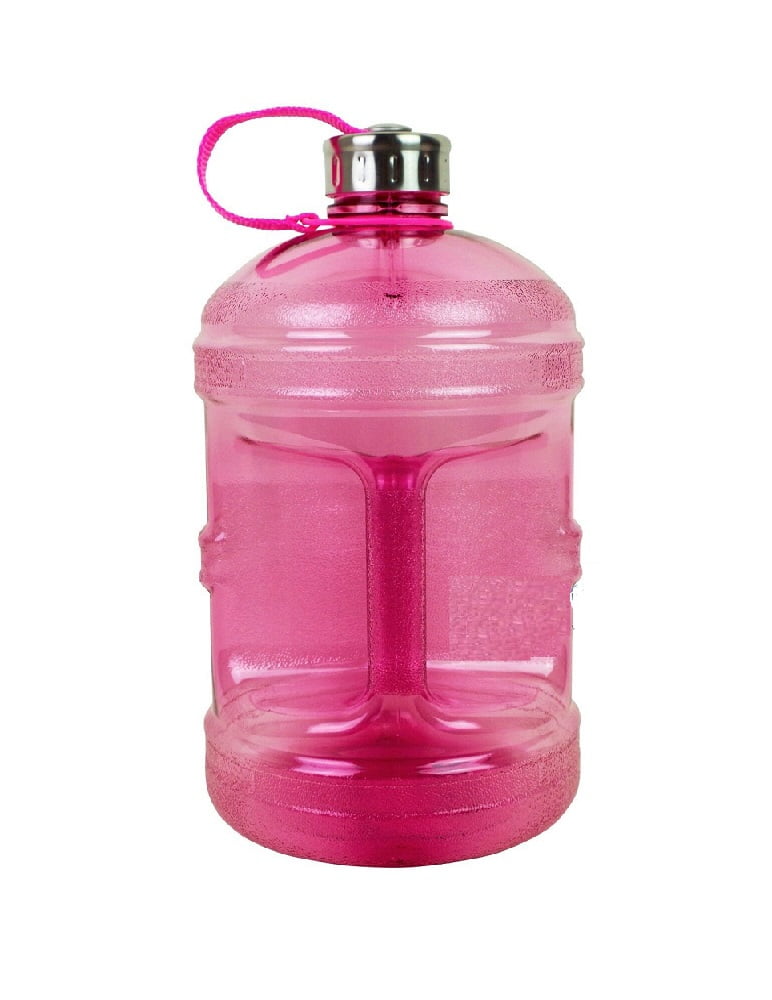 BPA Free 1 Gallon Water Bottle Steel Cap Drinking Canteen Jug Container