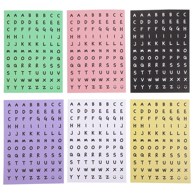 24 hojas de pegatinas con letras del alfabeto para álbumes de recortes, manualidades y decoración DIY