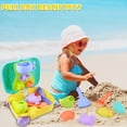 thumbnail image 1 of New Children's Summer Beach Toy Set Luggage Trolley Case Summer Sand Shovel 8pc, 1 of 8