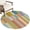 Multicolor, Cobalt, Rose, Gold, variant on Small Round Rug 3Ft, Colorful Striped Non-Slip Washable Circle Rugs Carpet, Modern Staggered Stripes Indoor Outdoor Rug Floor Mats Throw Runner for Bedroom Living Room Bathroom