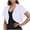 White, variant on Women's Dressy Jacket Lightweight Open Back V Neck Sleeveless Elegant Cocktail Party Wedding Guest Formal Evening Top White XL