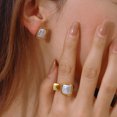 thumbnail image 2 of Stainless Steel Pearl Earrings Geometric Fashion Jewelry For Women Electroplated Non-Fading, 2 of 4