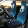 thumbnail image 2 of Honeii Night Sky Moon Dolphin Print Car Seat Covers 2 Pieces, Full Set Universal Seat Covers for Cars, Waterproof Auto Seat Protectors, 2 of 7