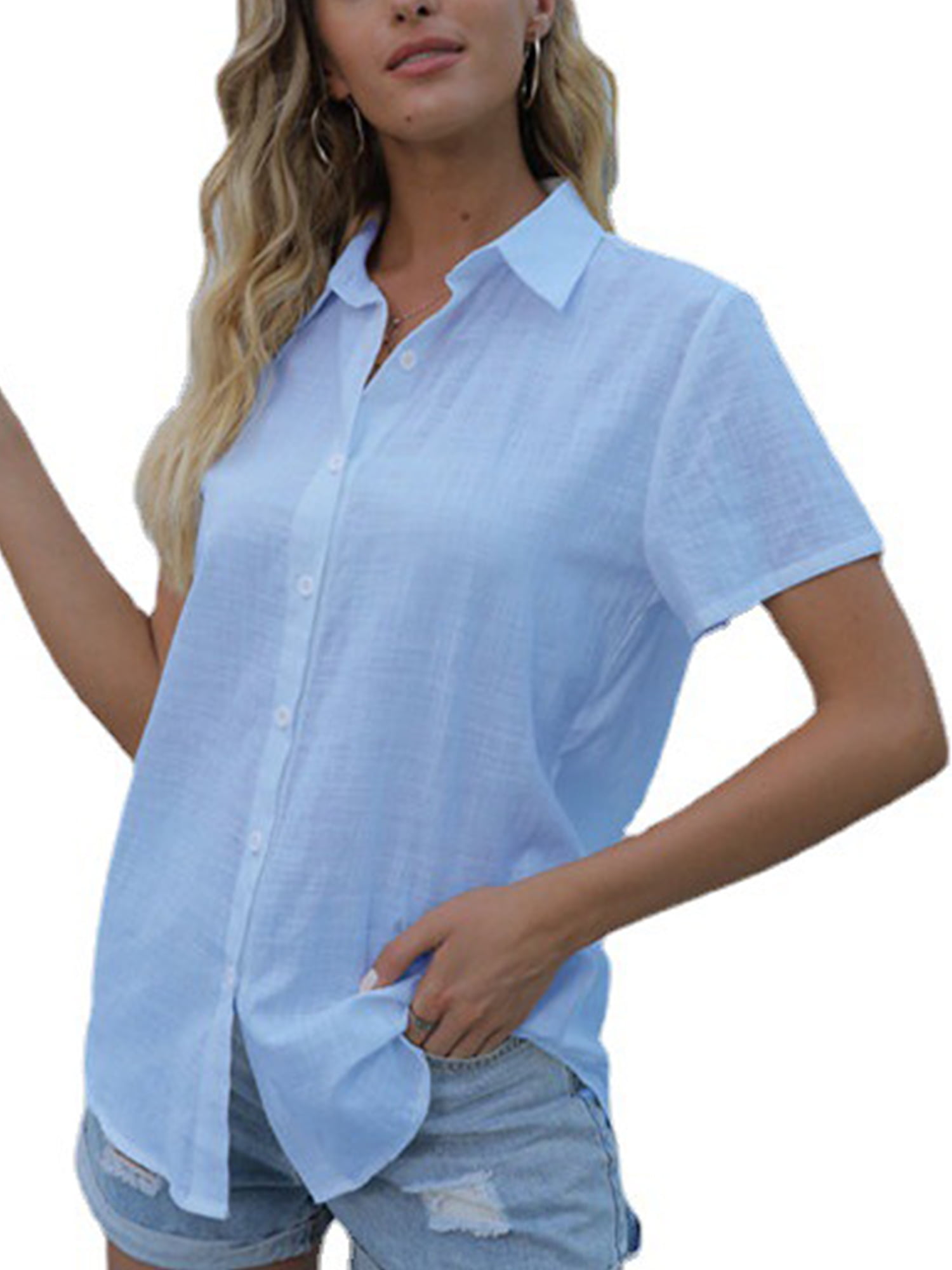 Womens button down beach shirt Outlet