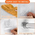 thumbnail image 5 of 8Pcs Shower Rod Holder Tension Curtain Bracket Sticky Rod No Drilling Retainer Clear Rod Hooks Heavy Duty Wall Hold Tool Liners Support Mount Sticker for Wardrobe Bathroom, 5 of 5