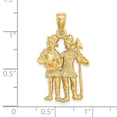 thumbnail image 3 of FJC Finejewelers 14k Yellow Gold Large Gemini Zodiac Charm, 3 of 6