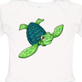 thumbnail image 4 of Inktastic Sea Turtle with swirls Boys or Girls Long Sleeve Baby Bodysuit, 4 of 5