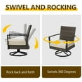 thumbnail image 3 of Sunvivi Patio Swivel Dining Chairs with 360-Degree Rotating, All Weather Rattan Chairs with Water-resistant Cushions & Metal Frame, Modern Outdoor Rocking Chair for Porch, Bistro, Balcony, 3 of 9