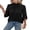 Black, variant on 3/4 Length Sleeve Womens Tops Pleated Front Blouses for Women Trendy Business Casual Outfits Spring Summer Clothes