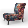 thumbnail image 3 of Designart "Colorful Vibrant Vines II" Chaise d'Appoint Abstraite Multicolore - Fauteuil Moderne pour Chambre, 3 of 7