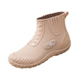 thumbnail image 2 of Caywon Women's Ankle Rain Boots Waterproof PVC Round Toe Slip On Short Booties Thick Sole Non Slip Garden Shoes Outdoor Wet Weather Casual Daily Botines Mujer, 2 of 9