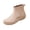 Y-50 Beige, variant on Y-50 Black Ladies Waterproof Round Toe Rain Boots Short Comfortable Casual Slip On Fall Winter Versatile Shoes