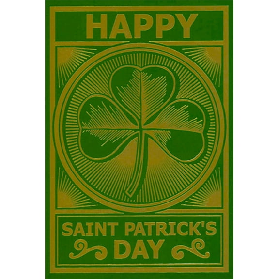 Pictura Gold Foil Accented Shamrock in Circle St Patrick's Day Card