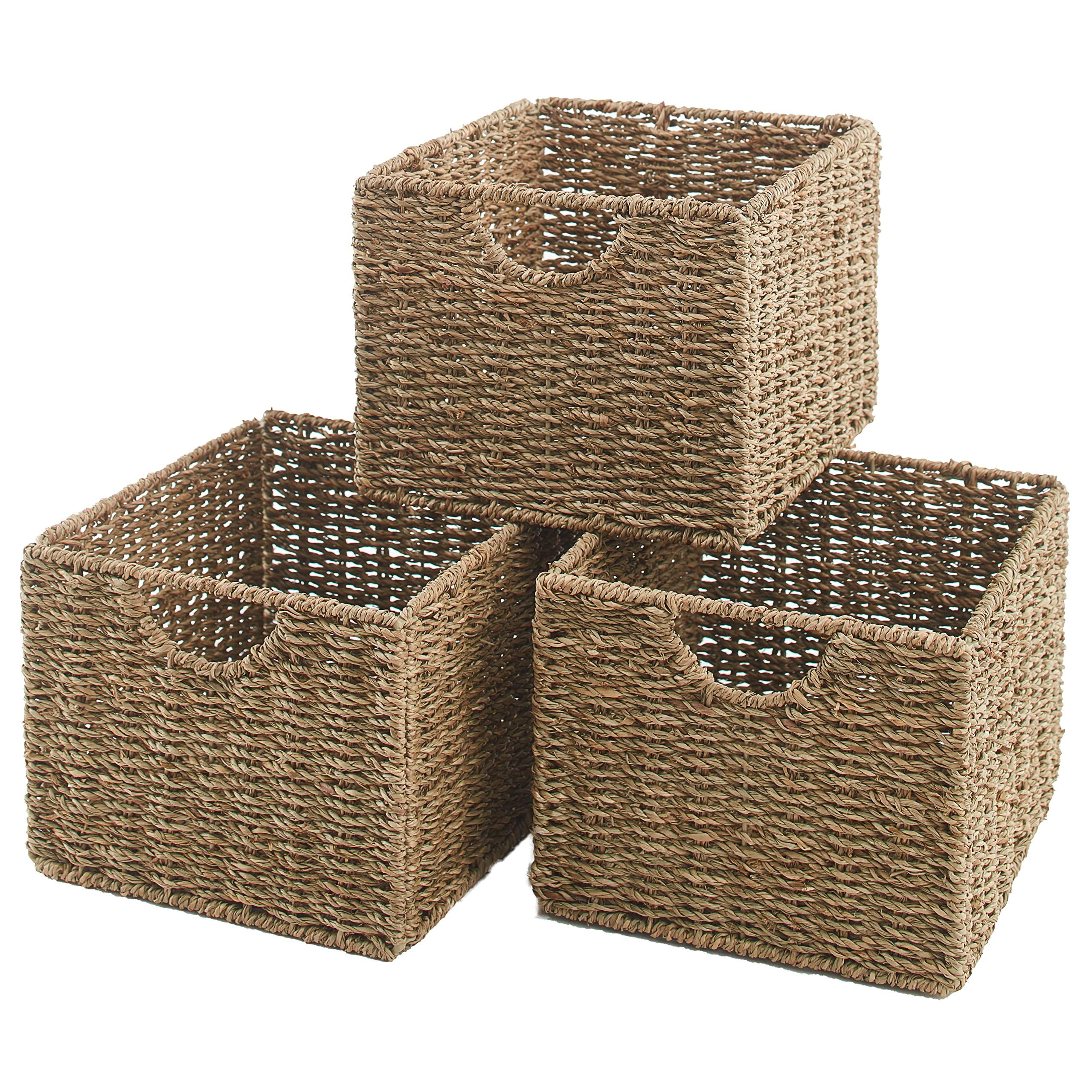 CubesLand Woven Basket for Shelves,Clothes Closet Storage Baskets