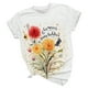 thumbnail image 3 of Gibobby Camisa&nbsp;Vaquera Camiseta con estampado de y flores de manga corta con cuello redondo y moda informal de verano para mujer（Rojo， XL), 3 of 4