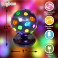 thumbnail image 4 of Playbees Rotating Disco Ball with LED Lights - Create a Dazzling Dance Atmosphere - Neon Birthday Party Vibes - Dance Party Supplies & Accessories - 11", 4 of 6