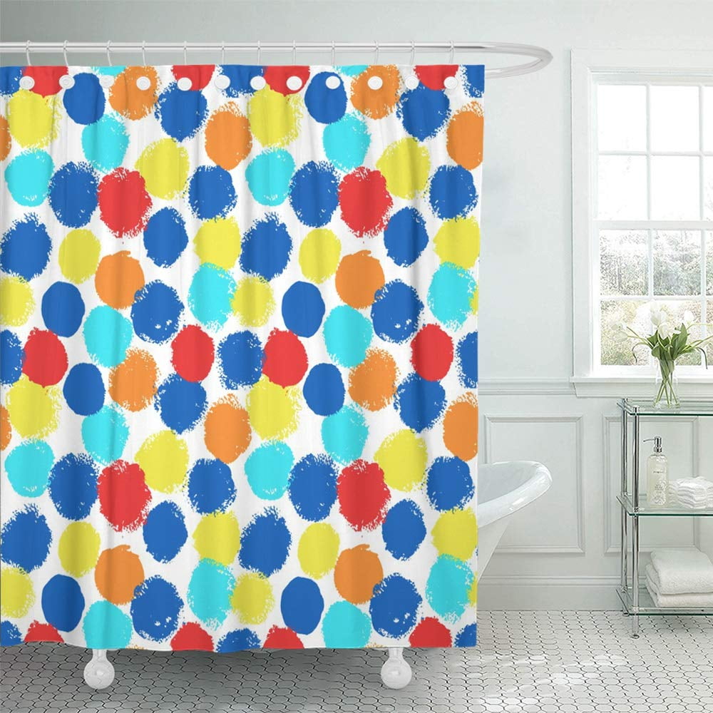 KSADK Polka Dot Vibrant Colorful for Furniture Distress Unusual Blue
