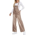 thumbnail image 5 of Adjustable Strap Sleeveless Women Loose Denim Overall Wide Leg Jumpsuit, 5 of 6