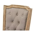 thumbnail image 5 of Baxton Studio Estelle Chic Cottage Weathered Oak Fabric Button-tufted Dining Chair, 5 of 10