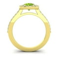 thumbnail image 4 of Diamond-Capitals 1.35 Ct (F-G/VS1) Natural Diamond Peridot Gemstone New Engagement Ring for Ladies Solid 14K Yellow Gold Size 4, 4 of 8