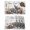 Grey Brown Ivory, variant on Rabbits Pine Cone Placemats Set of 12, Sweet Home Texture Grey Plaid Farmhouse Placemats for Dining Table, Place Mats for Kitchen Tabletop, Waterproof Wipeable Dining Table Mats Set