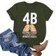 thumbnail image 1 of Puntoco Blusa de manga corta con estampado de moda para mujer, divertida camiseta de cuello redondo, 1 of 3
