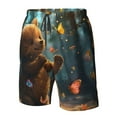 thumbnail image 4 of Logiee Cute Butterfly Bear Print Mens Swim Trunks Quick Dry Board Shorts,Breathable Hawaii Beach Shorts Swimwear Bathing Suits-XX-Large, 4 of 6