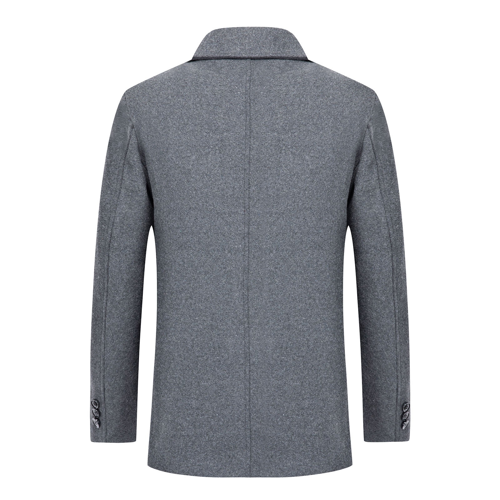YYDGH Men's Classic Single Breasted Peacoat Wool Blend Plus YYDGH Men's Classic Single Breasted Peacoat Wool Blend Plus
