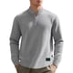 thumbnail image 2 of pstuiky Camisas de invierno de manga larga para hombre, Sudadera informal holgada de cuello alto con media cremallera y manga larga para hombre Tops de talla grande para hombre xxl, 2 of 8