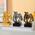 thumbnail image 6 of Horse Head Statue Ornament Horse Sculptures Horses Figurines Decorative Objects for Home Offices Bookshelf Table, 6 of 9