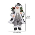 thumbnail image 2 of 12in Xmas Santa Doll Cartoon Cute Collection Standing Santa Ornament for Home Show Window Decoration, 2 of 8