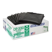 Aluf Plastics CXP Series 20-30 Gallon Trash Can Liners (100 Count) - 30" x 36" - Thick 1.5 MIL (Equivalent) Black Trash Bags for Bathroom, Kitchen, Office, Industrial, Commercial, Recycling