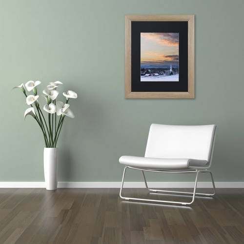 Trademark Fine Art "Morning Glow" Canvas Art by Michael Blanchette Photography Black Matte, Birch Frame