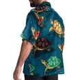 thumbnail image 3 of Turtle Seamless Men's Short Sleeve Casual Printed Button Down Beach Shirts Hawaiian Style Unisex Summer Shirt, 3 of 6